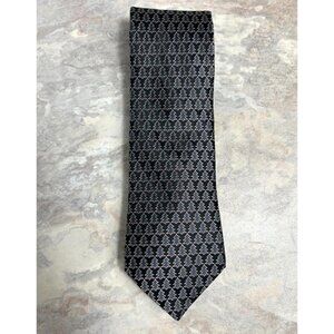 Nordstrom Men's Holiday Tree Print Silk Necktie in Black